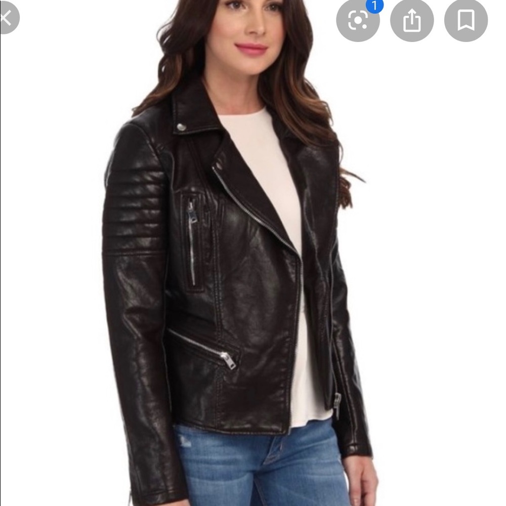 BlankNYC size S black faux leather moto jacket